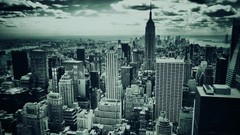 Monochrome cityscapes new york city skylines