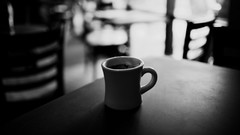 Monochrome coffee cups