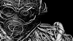 Monochrome creatures artwork