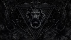 monochrome dark lion black fantasy art metal door