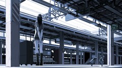 Monochrome doves skirts anime girls train stations