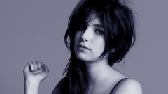 Monochrome faces portraits brunettes