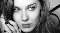 Monochrome faces woman close-up