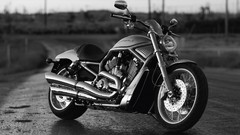 Monochrome grayscale motorbikes