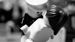 Monochrome greyscale Legos