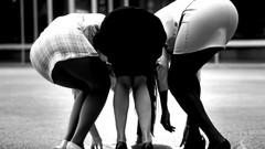 Monochrome greyscale woman