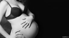 Monochrome greyscale woman pregnant