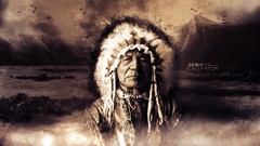 Monochrome indian digital art portraits old people