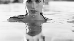 Monochrome Lake Bell swimming
