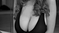 Monochrome models greyscale huge boobs Jordan Carver