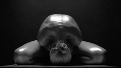 Monochrome models nude greyscale