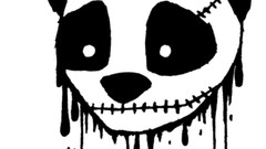 Monochrome panda bears