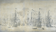 Monochrome sail ship The