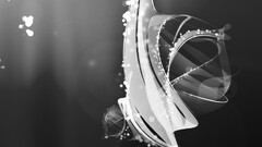 monochrome shapes cgi abstract