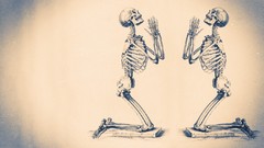 Monochrome skeletons diagram anatomy