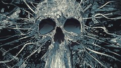 Monochrome skulls artwork Matei Apostolescu