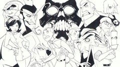 Monochrome skulls The Venture Bros. Brock Samson Molotov 