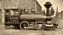 Monochrome steam locomotives