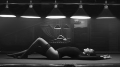 Monochrome stockings models billiards tables