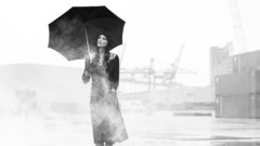 Monochrome Umbrellas Pierre Choiniere