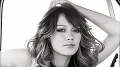 Monochrome woman Actress Hilary