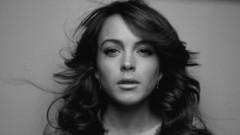 Monochrome woman Lindsay Lohan