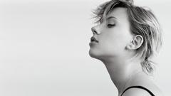 Monochrome woman Scarlett Johansson