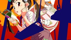 monogatari-series anime girls hachikuji mayoi Anime twintails