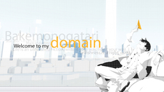 monogatari-series araragi koyomi anime boys Typography artwork