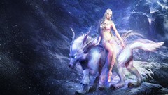 Monsters anime girls forsaken world fantasy art