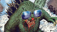 Monsters artwork aviator glasses