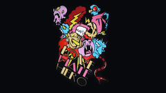 Monsters black background