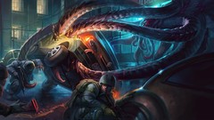 Monsters cars soldiers tentacles artwork fantasy art