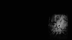 Monsters corner lonely grayscale