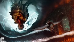 Monsters flying pegasus artwork fantasy art