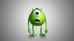 Monsters Inc. mike wazowski gray background