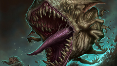 Monsters maw magic: the gathering artwork Dave Allsop Wyrm