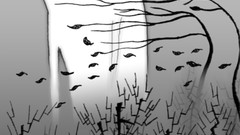 Monsters monochrome grayscale