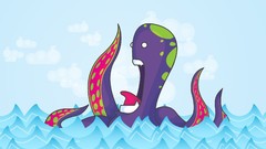 Monsters multicolor octopuses Sea