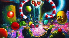 Monsters paintings Candies Halloween creepy artwork traditional 