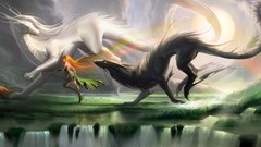 Monsters running forests sakimichan