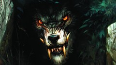 Monsters Wolves red eyes fantasy art