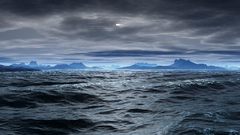 Moody dark angry ocean