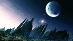 Moon abstract outer space