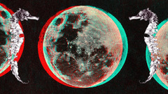 Moon anaglyph Space
