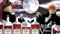 Moon Anime alcohol Vampires bottles drinking bleach braids 