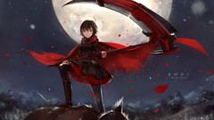 Moon Anime anime girls rwby ruby rose
