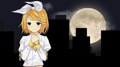 Moon Anime blondes anime girls short hair vocaloid kagamine rin 