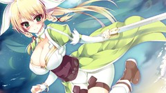 Moon Anime blondes green eyes school uniforms sword art online 