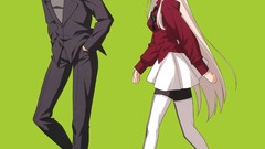 Moon Anime green background type-moon concept art artwork fate 